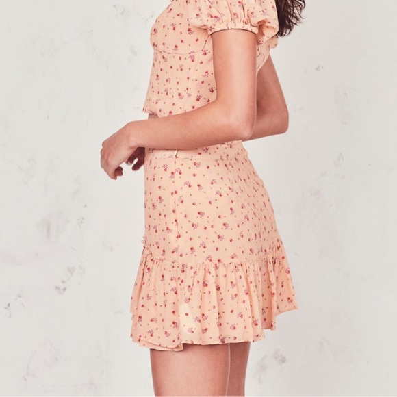 LOVESHACKFANCY Piper Skirt Mini Floral Sardinia - Picture 3 of 9